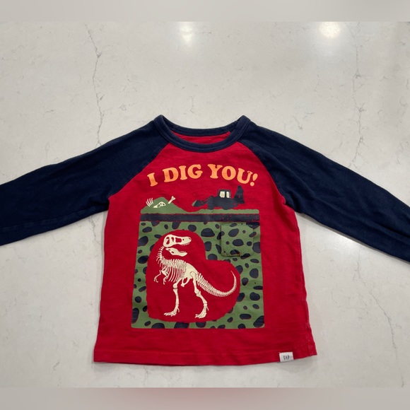 Gap Boys Dinosaur Long Sleeve Tee - Picture 3 of 6